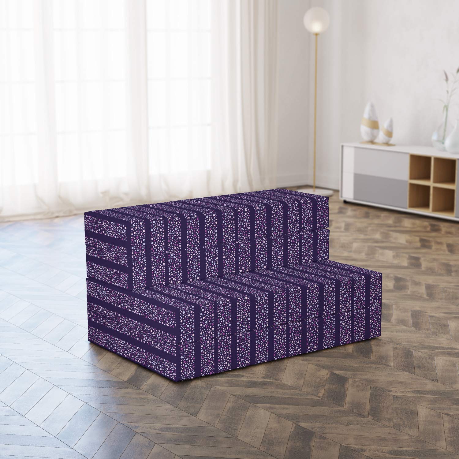 Ambesonne Abstract Foldable Mattress with Bubble Design, 74.8