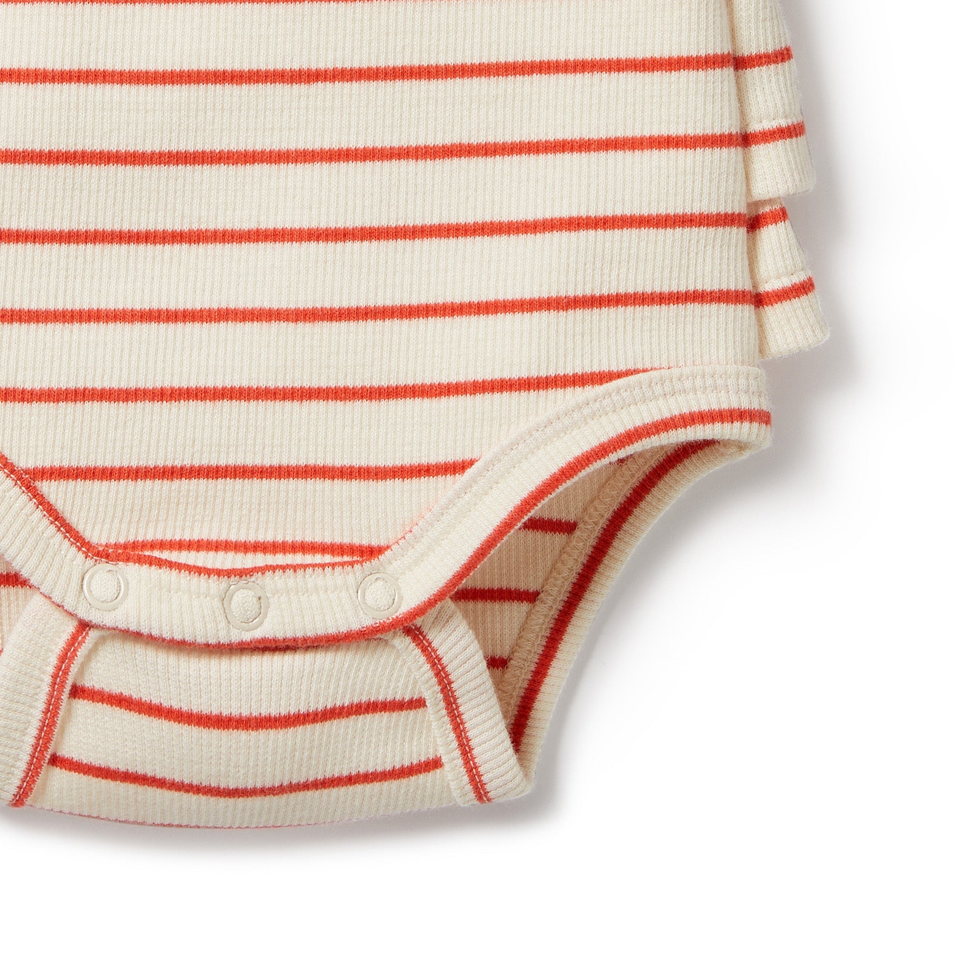 Petit Rouge Organic Ruffle Bodysuit for Baby Girls - Soft Cotton Romper with Lace Trim - Perfect for Photoshoots, Parties & Everyday Wear