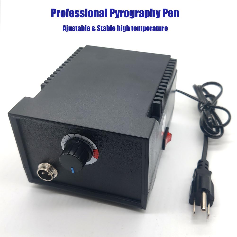 Professional Electric Wood Burning Pen Kit - Pyrography Machine with 23 Tips & Carry Bag for Wood, Leather Burning - Perfect for Adult Beginners & Crafting Enthusiasts | DIY Woodworking, Leather Crafting & Home Decor Projects