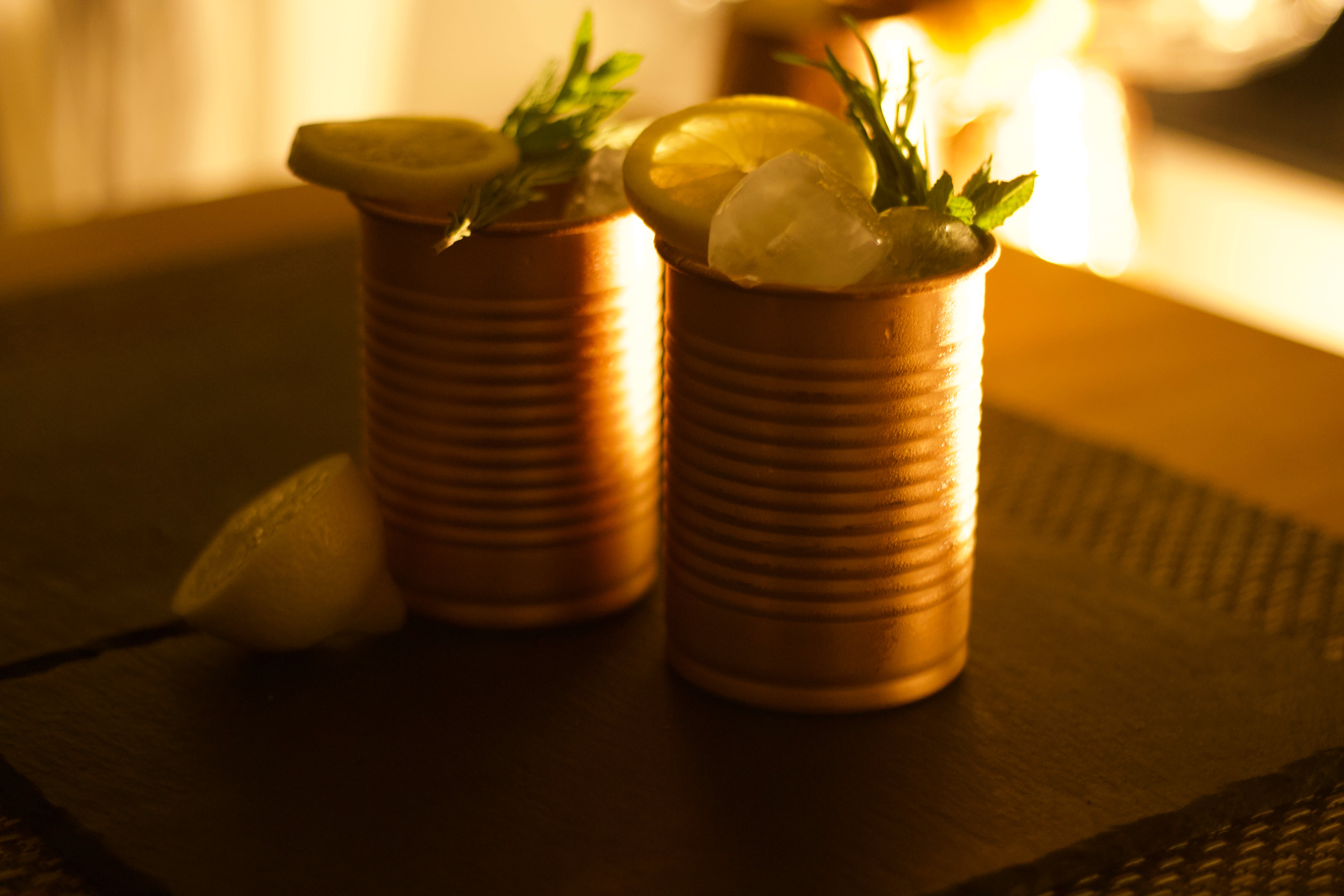 Premium Copper Cocktail Shaker Set of 2 - Professional Bar Mixing Tins for Home Bartending & Cocktail Parties - Ideal for Moscow Mule, Martini & Whiskey Sour