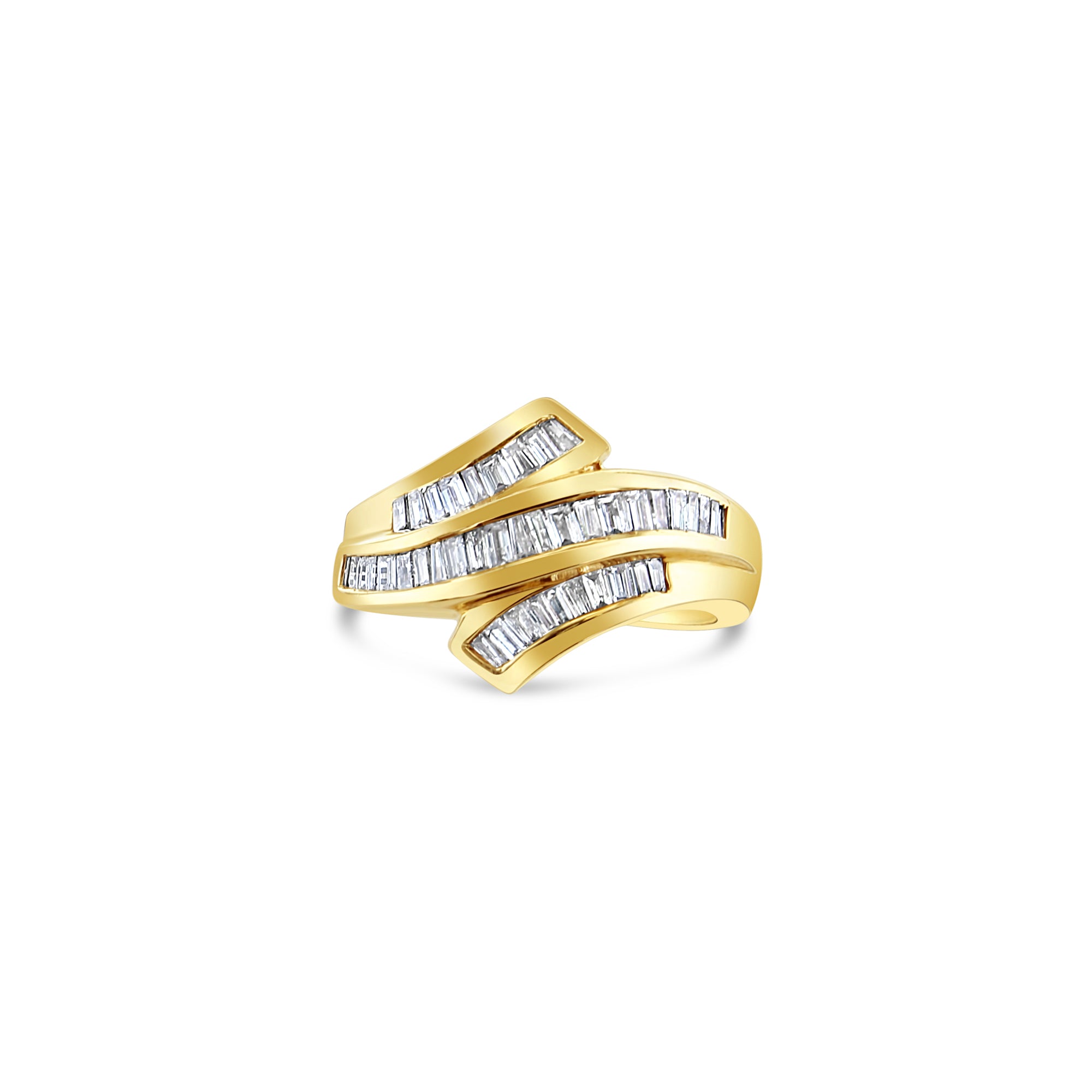 Elegant Baguette Ribbon Style Diamond Ring for Women – Perfect for Engagement, Wedding, Anniversary & Special Occasions