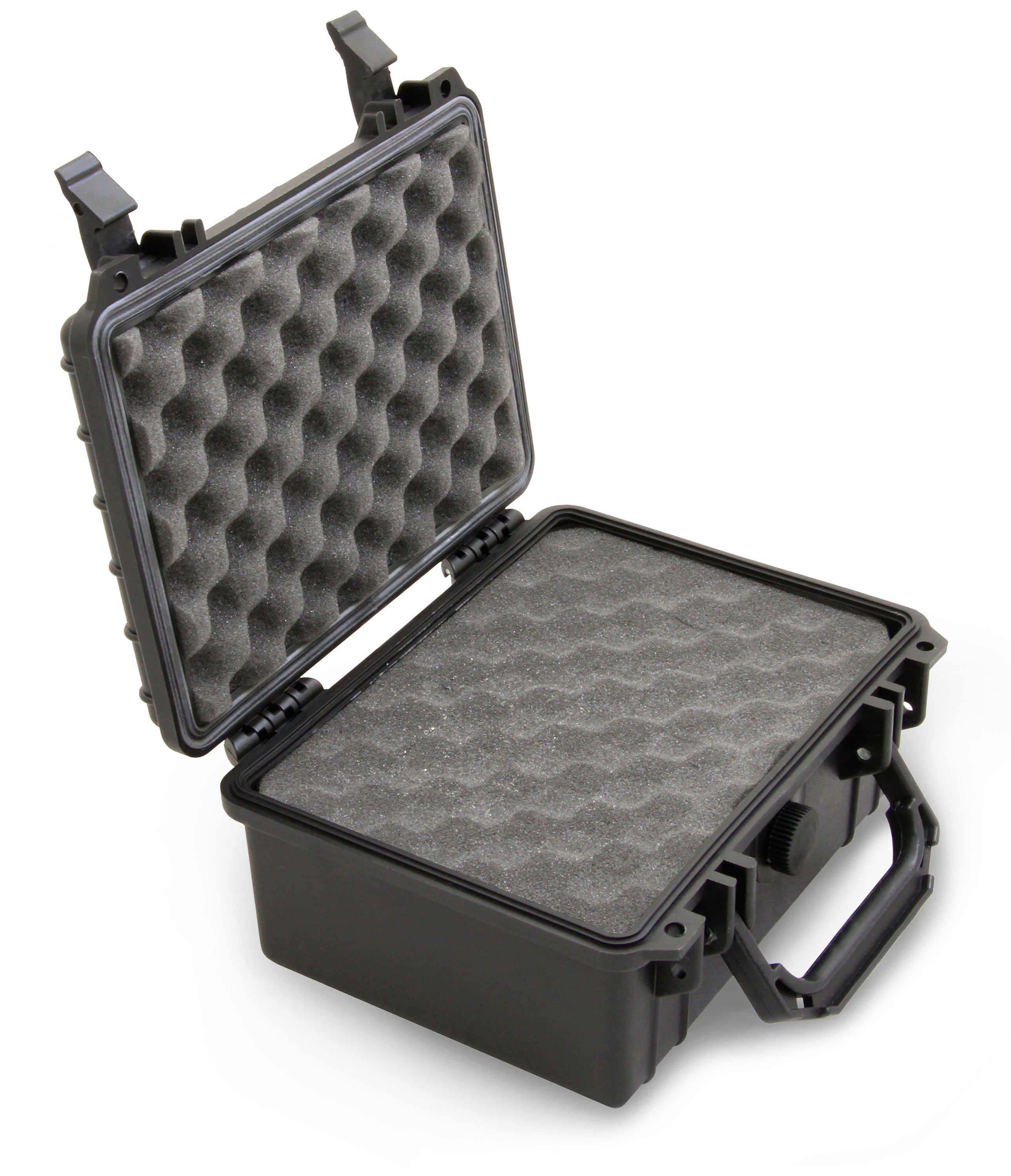 CASEMATIX 9 Waterproof Hard Travel Case with Padlock Rings & Customizable Foam - Fits 6.5x4.25x3 Inch Accessories - Perfect for Camera Gear, Electronics & Travel Essentials