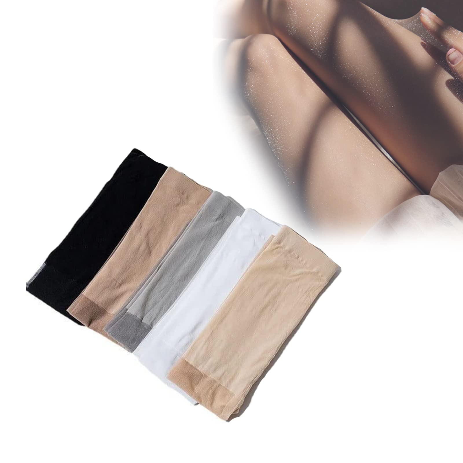 4 Pack Women's Pearlescent Silk Stockings - Sexy Nylon Pantyhose with High Elasticity, Sheer Tights for Everyday Wear, Date Night & Special Occasions