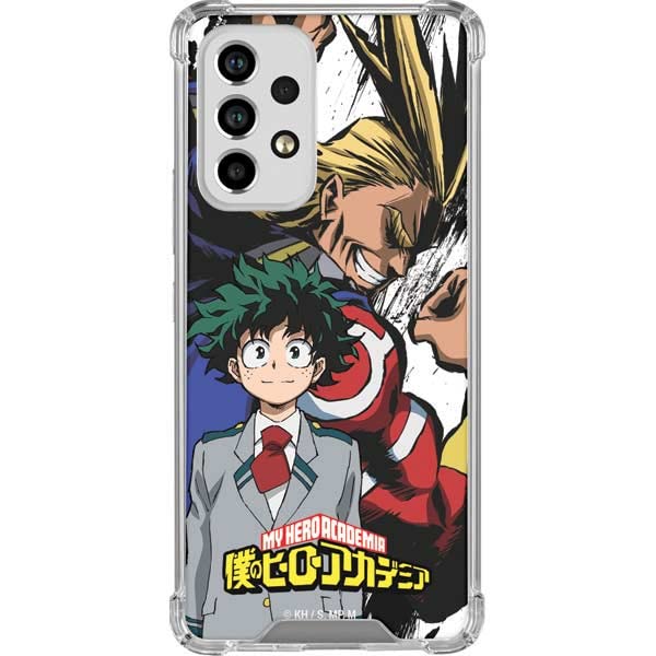 Skinit Clear Phone Case for Samsung Galaxy A53 5G - Officially Licensed Funimation All Might & Deku Anime Design | Protective Cover for Daily Use, School & Work