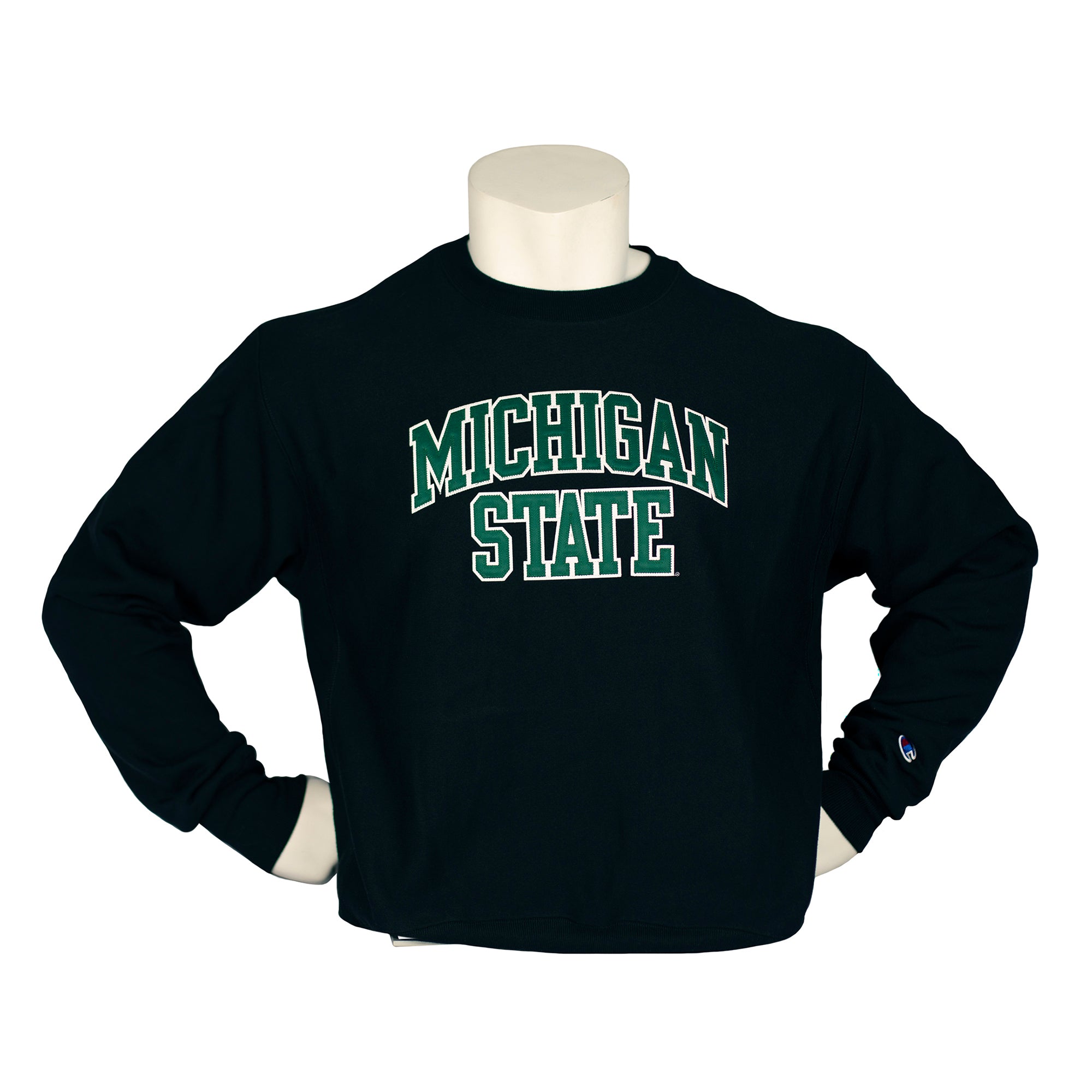 Champion MSU Men's Crew Neck Sweatshirt | Comfortable Cotton Pullover for College Fans | Perfect for Game Day & Casual Wear