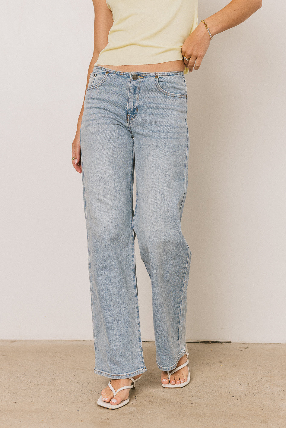 Livy No Waistband Straight Leg Jeans for Women - Light Wash Denim Pants, Comfortable Stretch Fabric, High Rise Trousers | Perfect for Casual Wear, Office Outfits & Everyday Fashion