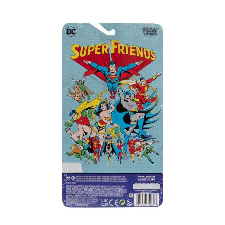 DC Comics Super Friends Retro Green Lantern Action Figure - 6-Inch Collectible Toy for Fans & Display - Perfect for Home Decor, Gifts, and Comic Book Collections