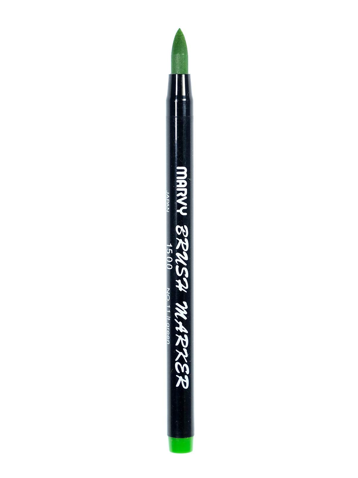 Marvy Uchida 1500 Brush Markers - Set of 6 Light Green Art Markers for Calligraphy, Hand Lettering & Coloring | Perfect for Artists, Students & DIY Craft Projects
