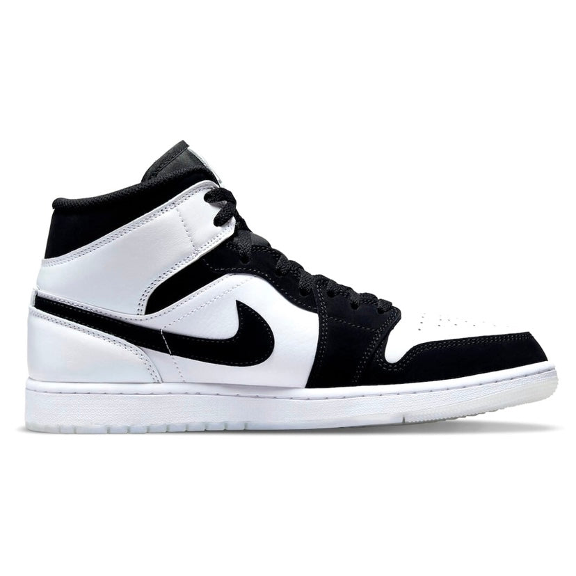 Air Jordan 1 Mid Diamond Black White Sneakers - Men's Basketball Shoes for Casual Wear & Street Style Fashion