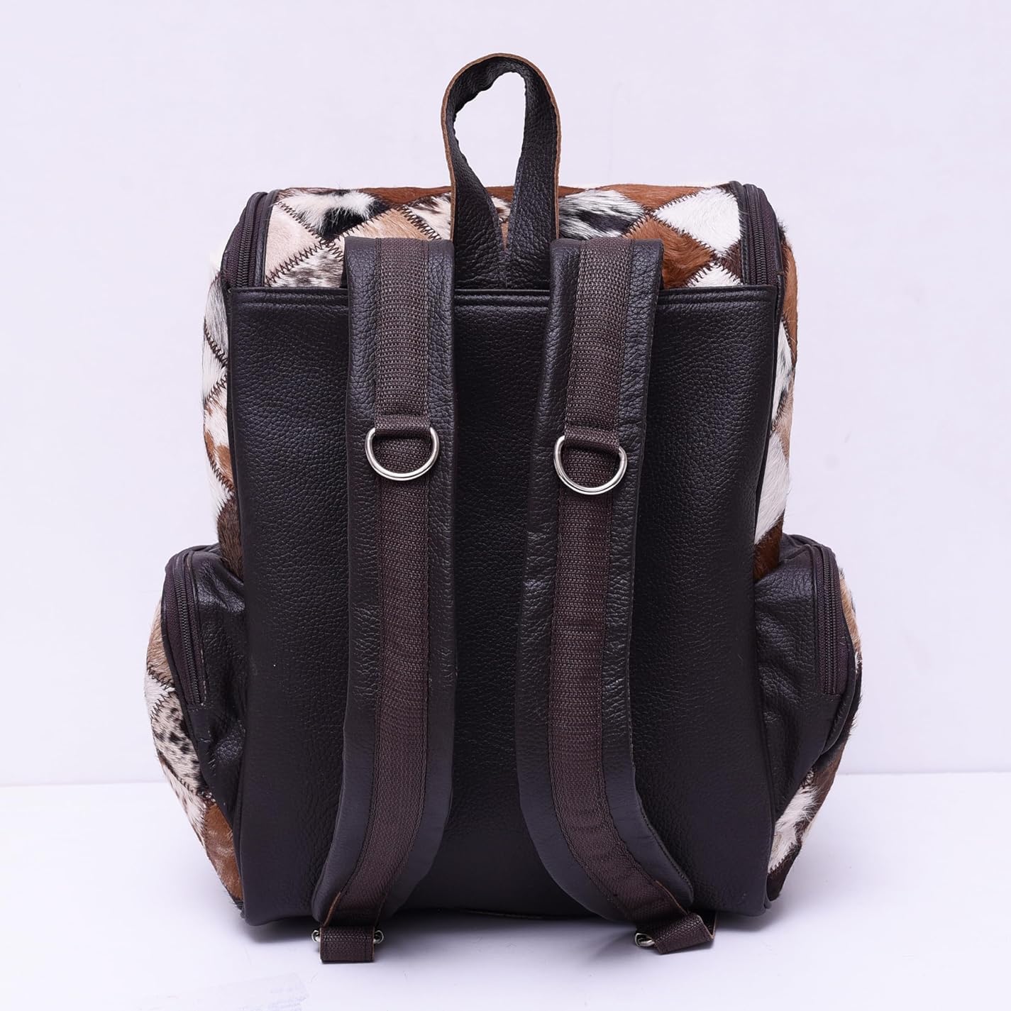 Premium Genuine Cowhide Leather Backpack for Women - 15.6