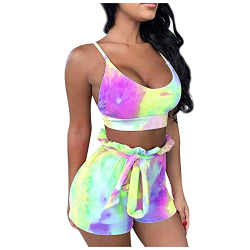 Women's Casual Lounge Wear Set - Sexy Sleepwear & Home Fashion Outfit - Purple Tops & Pants Matching Set (Medium) | Perfect for Relaxing at Home, Lounging, Sleepovers & Vacation Comfort