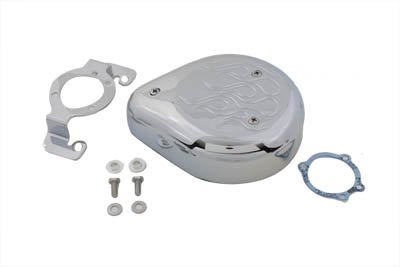 V-Twin 34-0883 Chrome Flame Tear Drop Air Cleaner Kit for Harley Davidson Motorcycles - High Performance Air Intake System for Improved Engine Efficiency