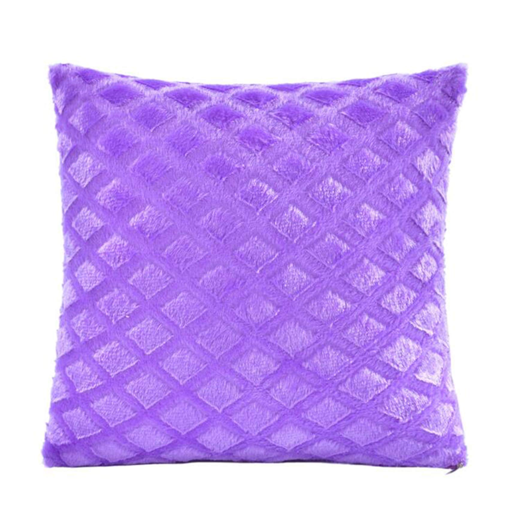GUAngqi Soft Decorative Plush Square Throw Pillow Covers for Sofa, Chair & Couch - Purple | Cozy Home Decor & Living Room Accent