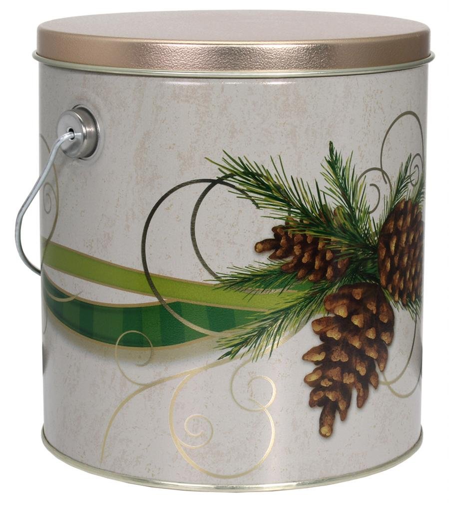 Scott's Cakes Solid Milk Chocolate Red Croquettes - Festive Pinecone Pail Gift Box - Perfect for Christmas Gifts, Holiday Parties & Chocolate Lovers