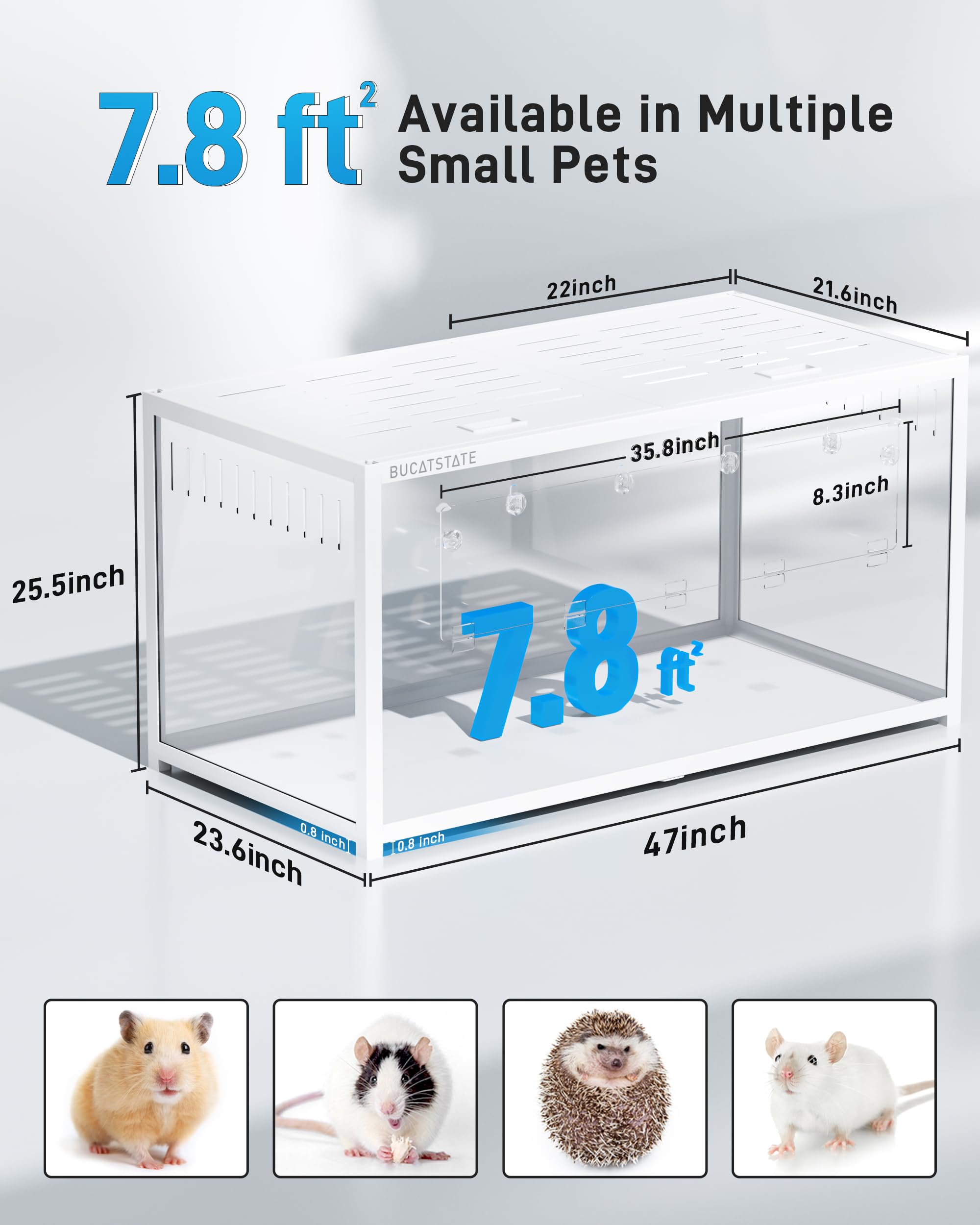 BUCATSTATE Large Metal Hamster Cage 47