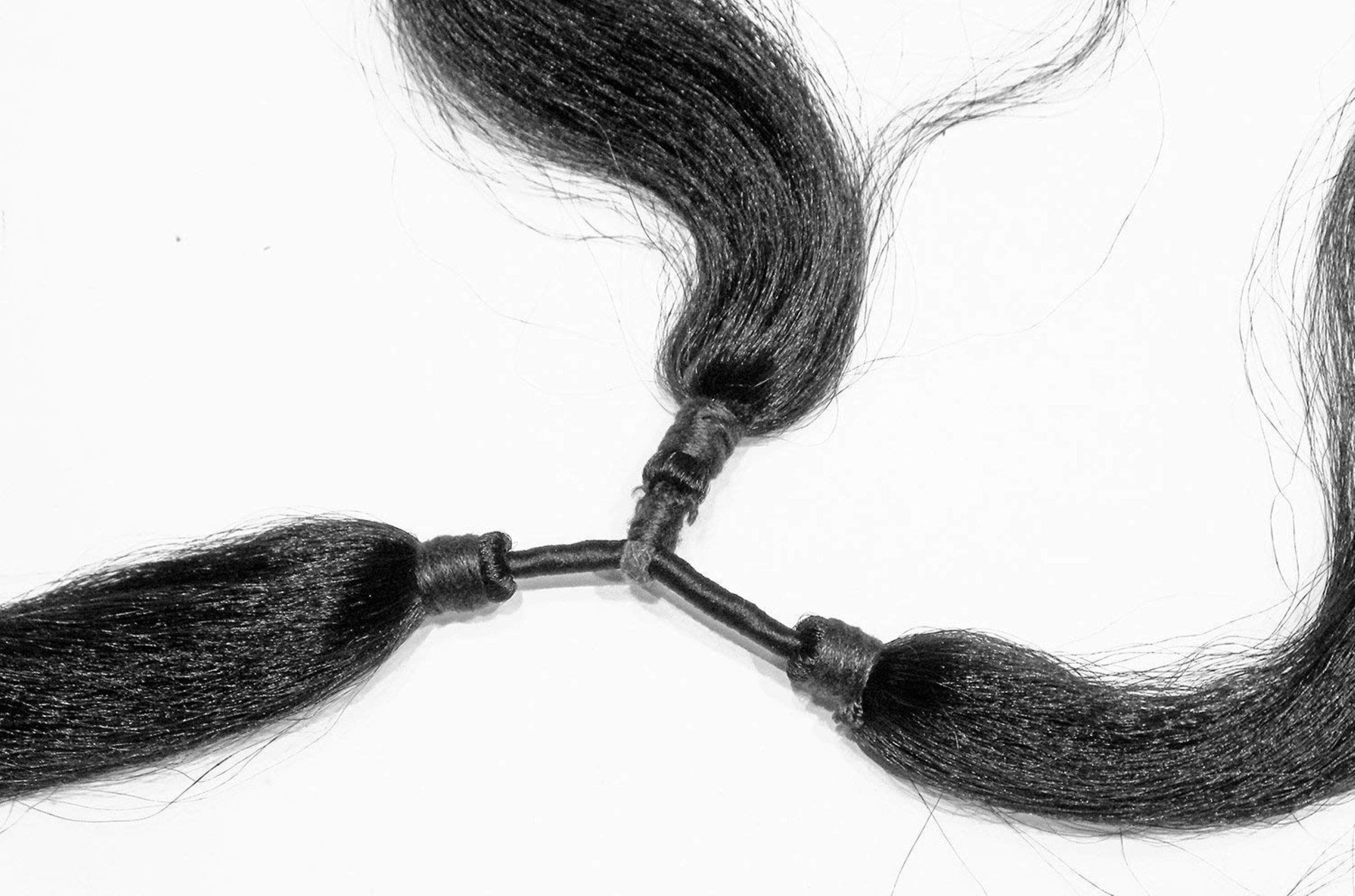 CHANDERKASH 22-Inch Black Nylon Hair Extensions for Women - Clip-In Hair Accessories for Styling, Cosplay & Daily Wear