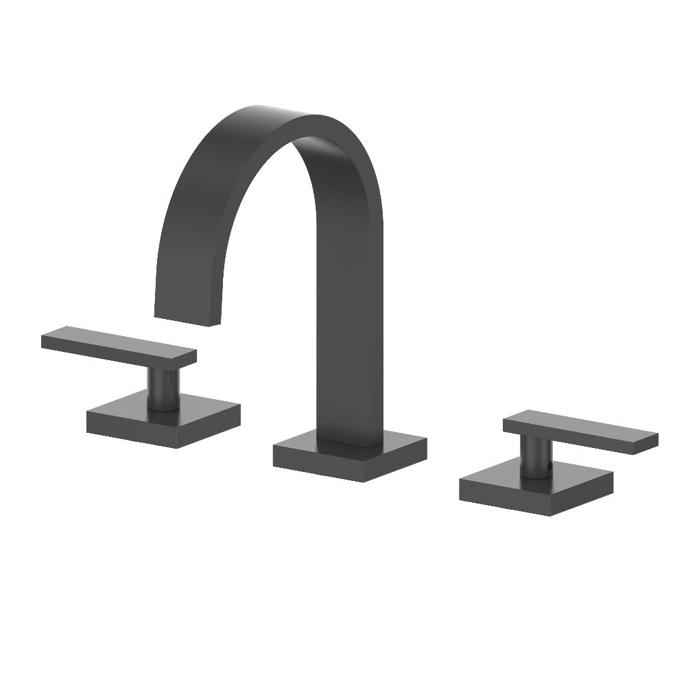 ZLINE Bliss Widespread Bathroom Faucet in Matte Black - 8 Inch Centerset Bath Sink Faucet with High Arc Spout, Lever Handles for Modern Bathroom Decor (BLS BF MB) - Perfect for Master Bathrooms, Guest Baths & Powder Rooms