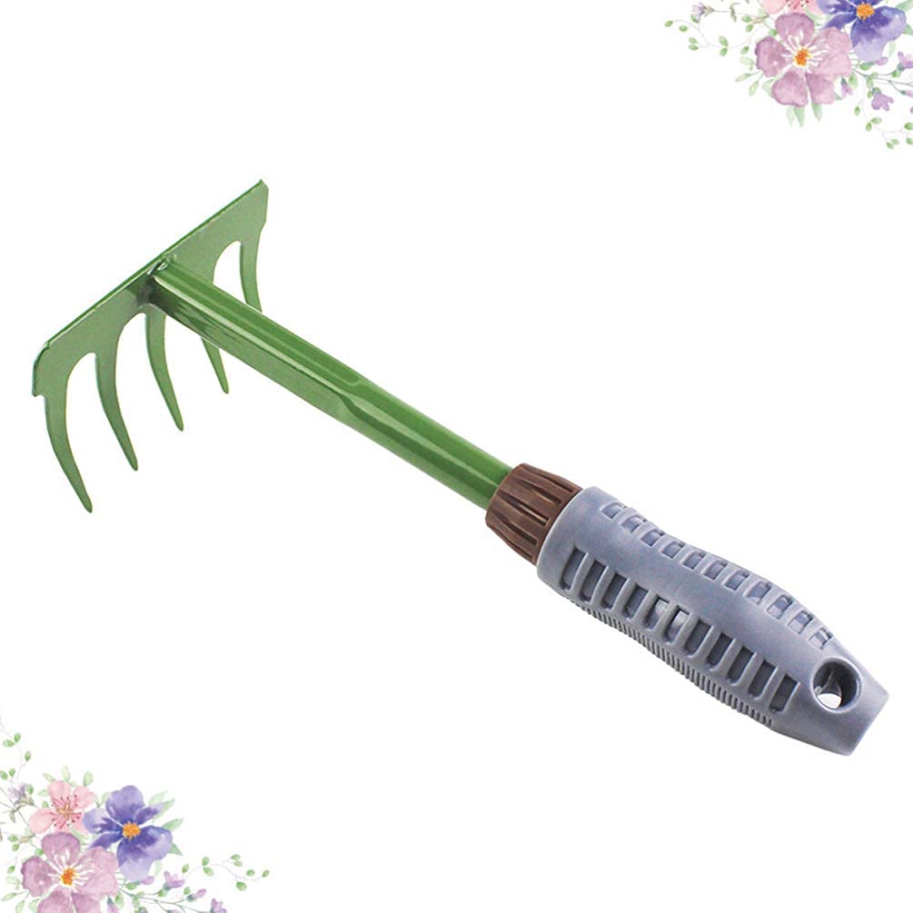 Iron Hand Rake - Small Garden Cultivator Tool for Weeding, Soil Aeration & Planting | Durable Metal Rake for Lawn, Balcony, Farm & Outdoor Gardening | Perfect for Flower Beds, Vegetable Patches & Yard Maintenance