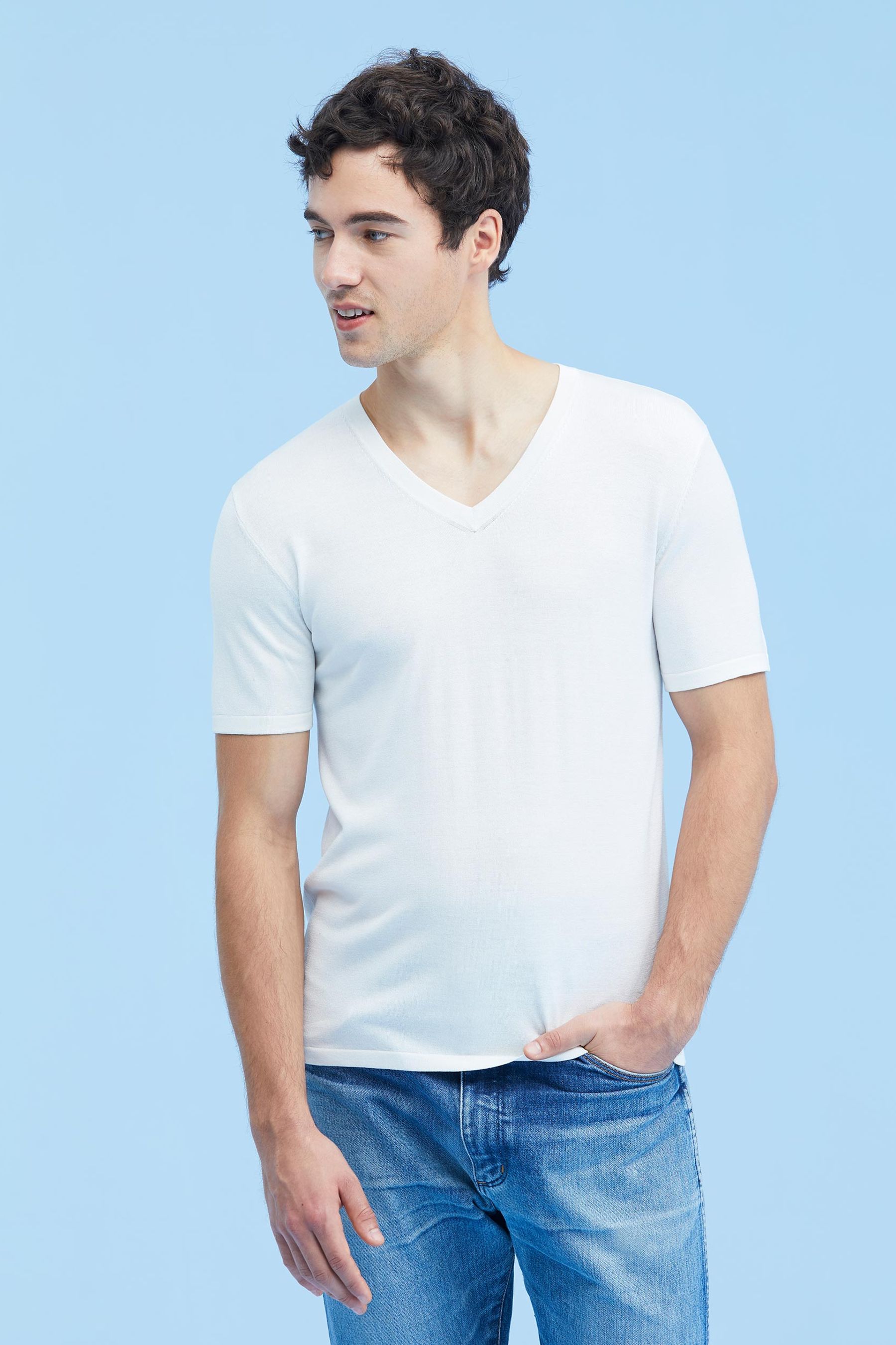 Premium Men's Silk Knitted T-Shirt - Soft Breathable Comfort Fit Casual Shirt for Work, Travel & Everyday Wear
