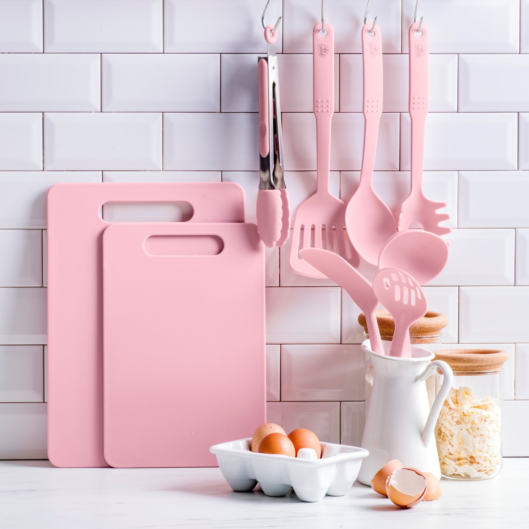 GreenLife Non-Slip Bamboo Cutting Board Set - 3 Piece Eco-Friendly Kitchen Chopping Boards with Juice Grooves | Perfect for Meal Prep, Vegetables, Fruits & Meat Cutting | Dishwasher Safe & Knife-Friendly Surface