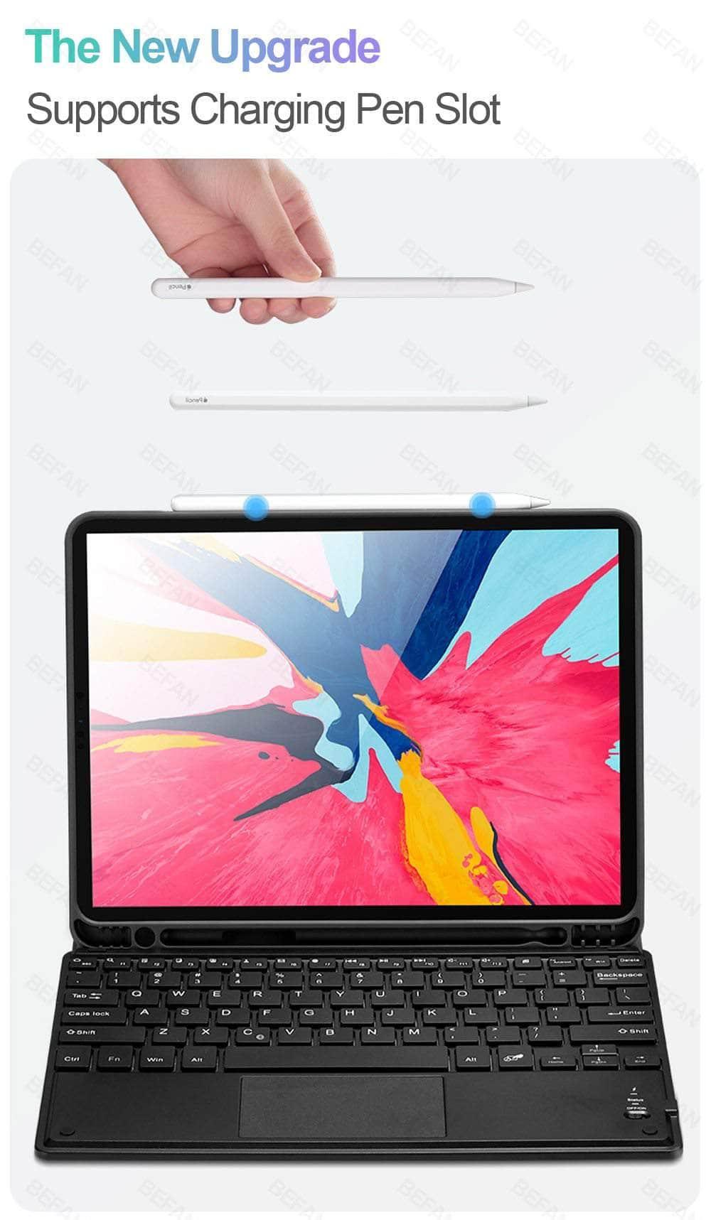 Premium TouchPad Keyboard Case for iPad 9 (2021) - Slim Protective Cover with Backlit Keys | Perfect for Work, Study & Travel