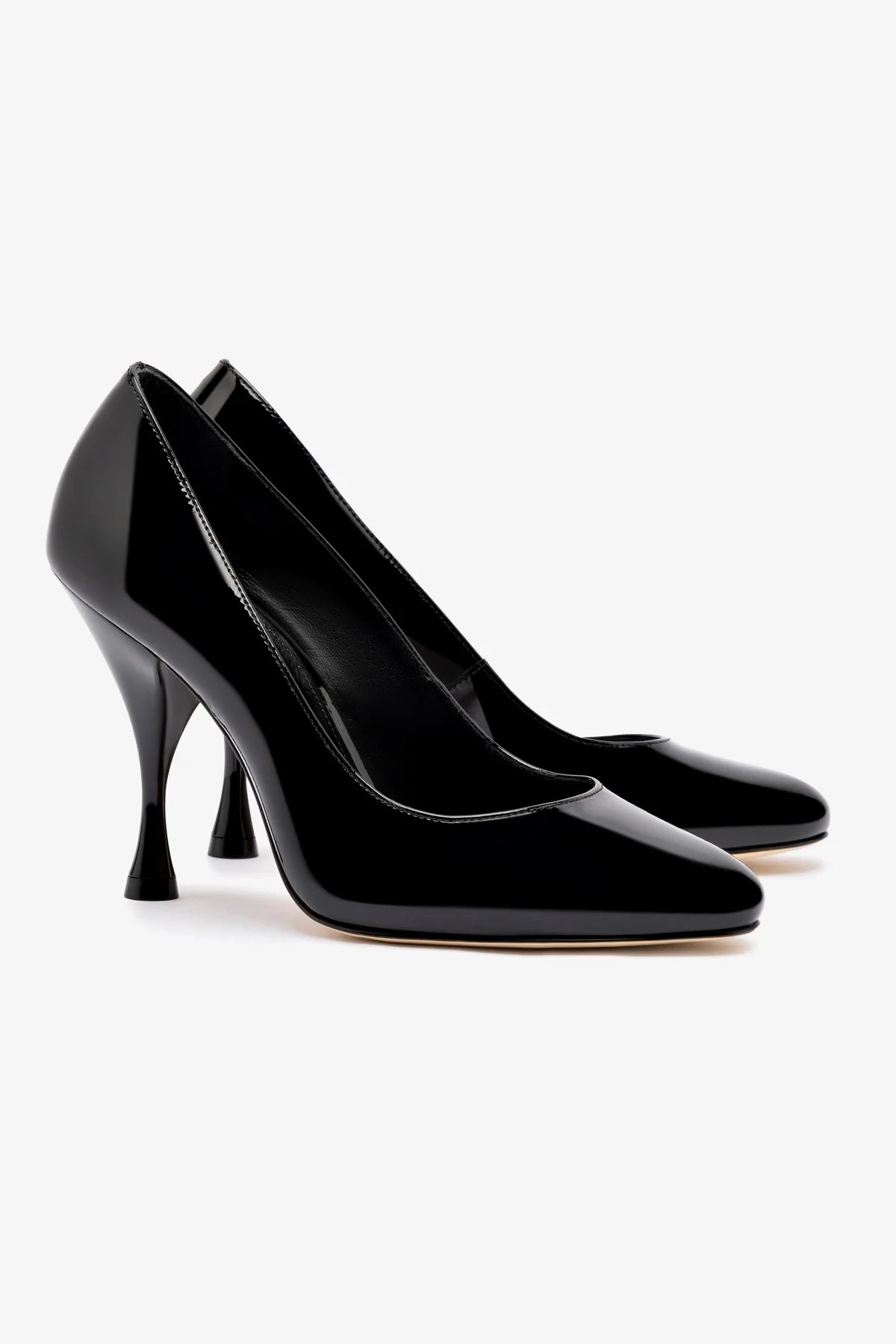 Michelle Black Patent Leather Pumps - Elegant High Heel Shoes for Women, Perfect for Office, Party & Special Occasions