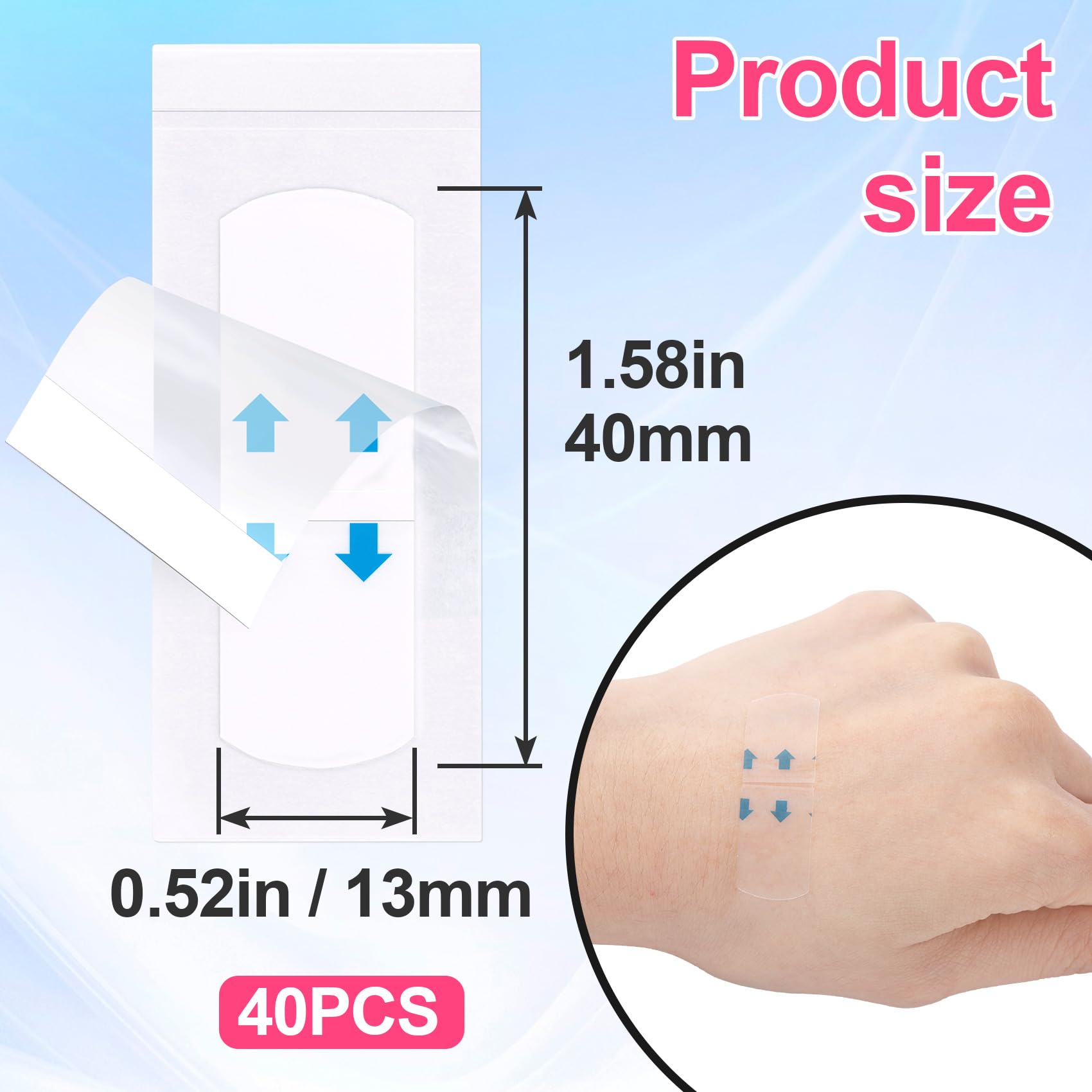 ANCIRS 40 Pcs Invisible Face Lift Tape - Instant Neck & Facelift Tape for Sagging Skin, Double Chin & Eye Wrinkles | Reusable Adhesive Tape for Instant Tightening, Special Occasions & Daily Beauty Routine