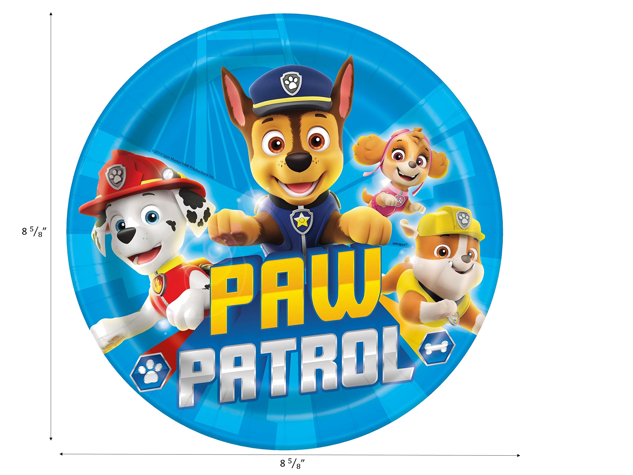 Peach State Paw Patrol Party Supplies Bundle - 16 Dinner Plates & Napkins Set for Kids Birthday Party | Themed Decorations for Children's Celebration Events