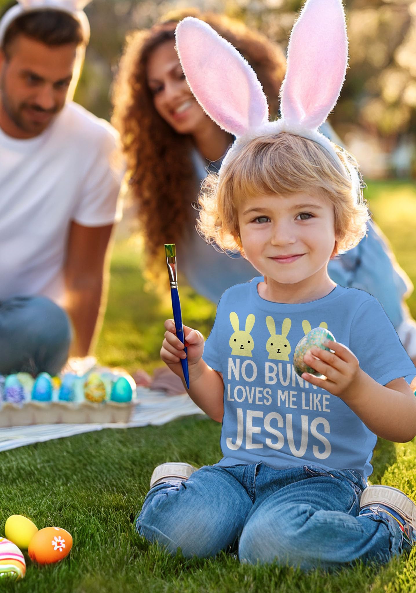 Hip Hop Harry Bunny Girls Boys Easter T-Shirt - Peepin Bunnies Graphic Tee for Infant Toddler Kids - Cute Holiday Outfit for Easter Egg Hunt & Spring Celebrations