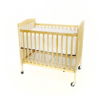 Portable Mini Crib for Baby - Lightweight & Compact Nursery Bed with Easy Reach Design in Espresso Finish | Perfect for Small Spaces, Travel & Co-Sleeping