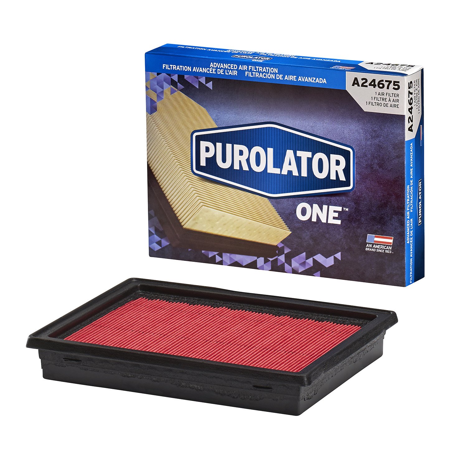 PurolatorONE Advanced Engine Air Filter A24675 - High Performance Replacement for Cleaner Airflow - Perfect for Cars, Trucks & SUVs