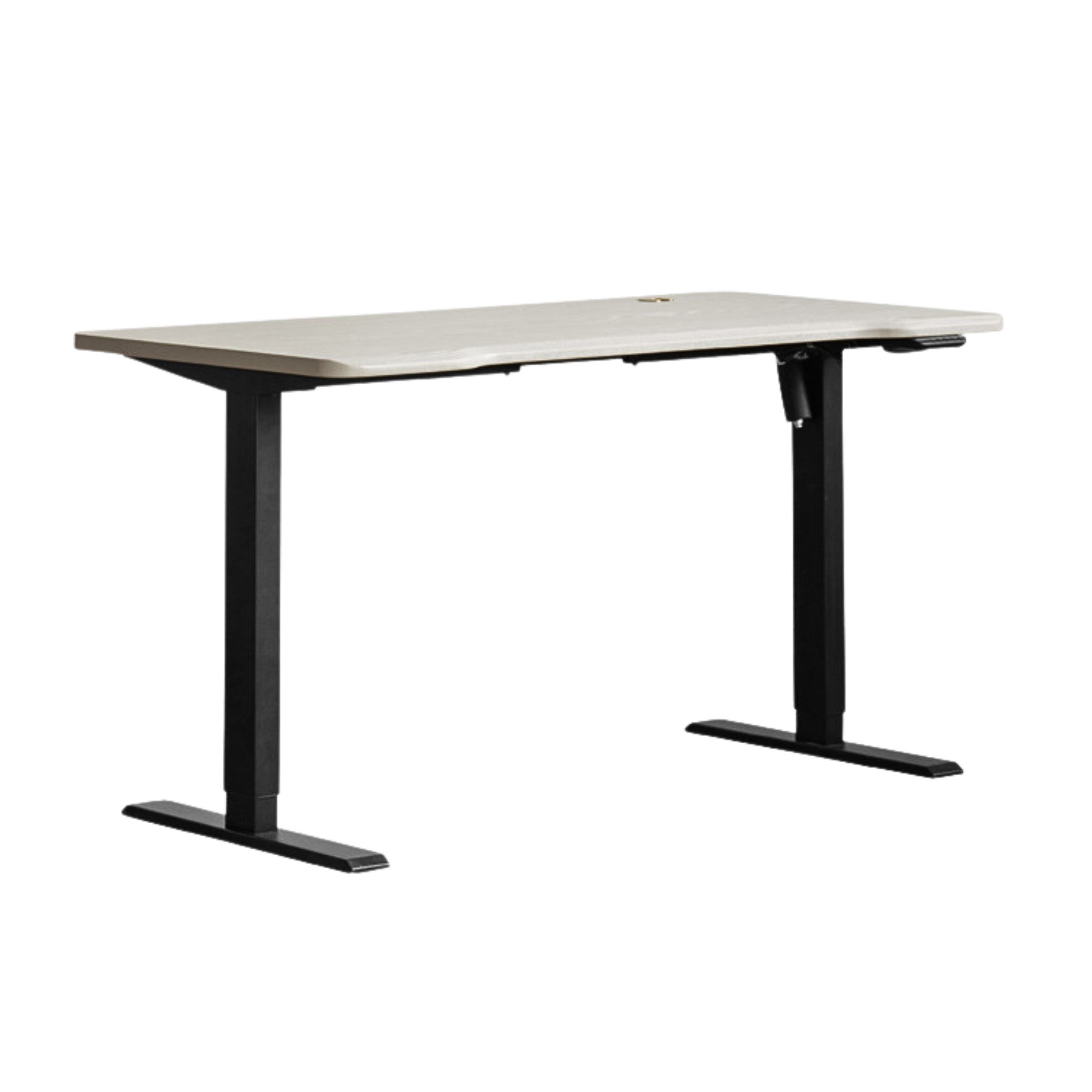 Premium Oak Solid Wood Electric Standing Desk - Adjustable Height Ergonomic Workstation for Home & Office - Perfect for Remote Work, Gaming & Study