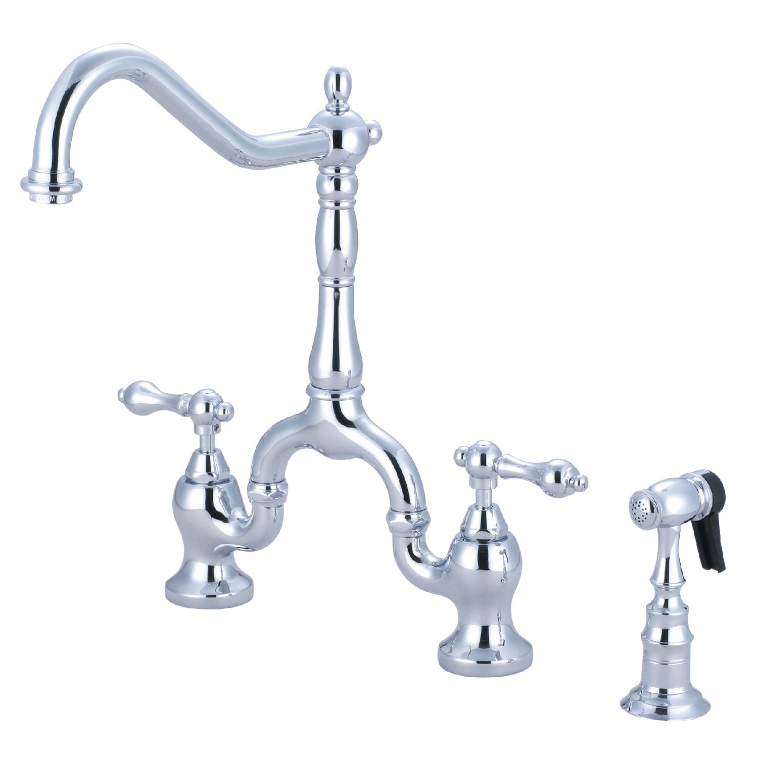 Arcticstone 30 Inch White Farmhouse Kitchen Sink - Single Bowl Undermount with Deck Mount Bridge Faucet, Side Sprayer & Basket Strainer in Polished Chrome - Perfect for Rustic & Modern Kitchen Renovations