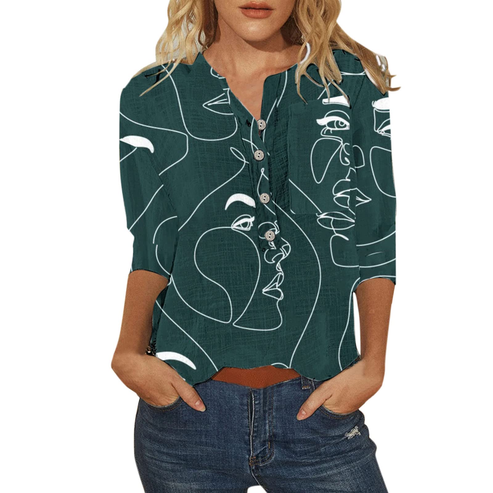 Women's Casual Floral Print Tunic Top - Crewneck T-Shirt for Summer & Fall - Workout Tank Top & Office Wear - Perfect for Yoga, Work, and Everyday Outfits