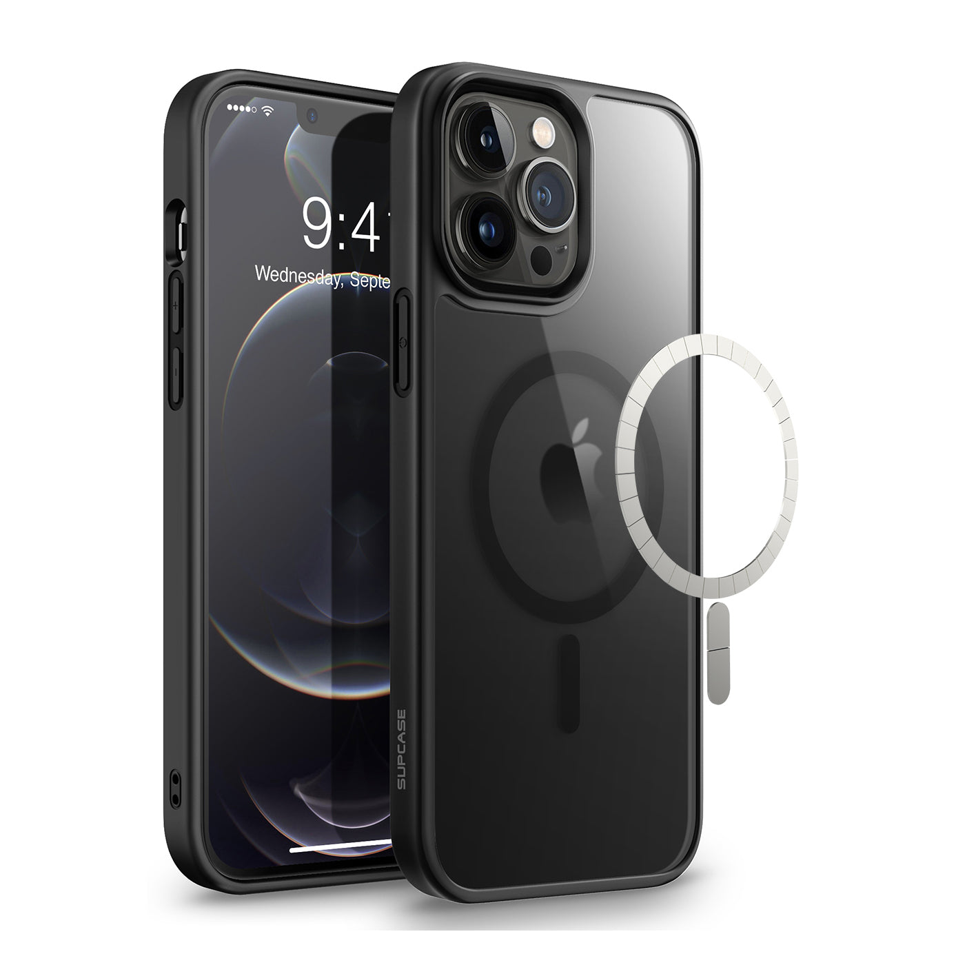 iPhone 13 Pro Max Case 6.7 Inch - Unicorn Beetle MAG Slim Clear Protective Cover with MagSafe Compatible (Smoke Black) - Perfect for Everyday Use, Travel & Wireless Charging