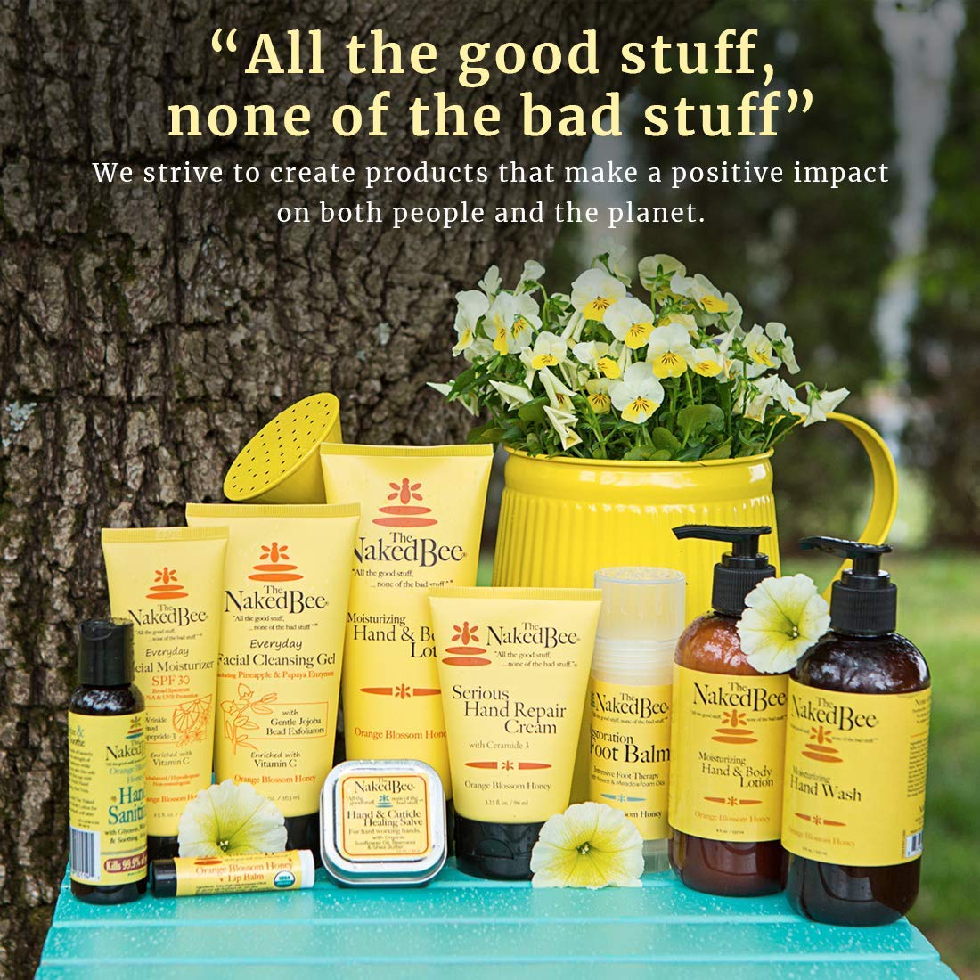 The Naked Bee Moisturizing Hand & Body Lotion 6.7oz + Lip Balm Sampler Set - Coconut Honey, Orange Blossom, Pomegranate, Grapefruit & Lavender Beeswax - Hydrating Skincare Gift for Dry Skin - Perfect for Travel, Home & Office Use