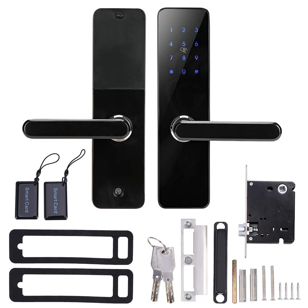 4-in-1 Keyless Entry Smart Door Lock with APP Control, Digital Keypad, RFID Cards & Google Home Voice Assistant - Secure Smart Home Access for Front Door, Apartment & Vacation Rental