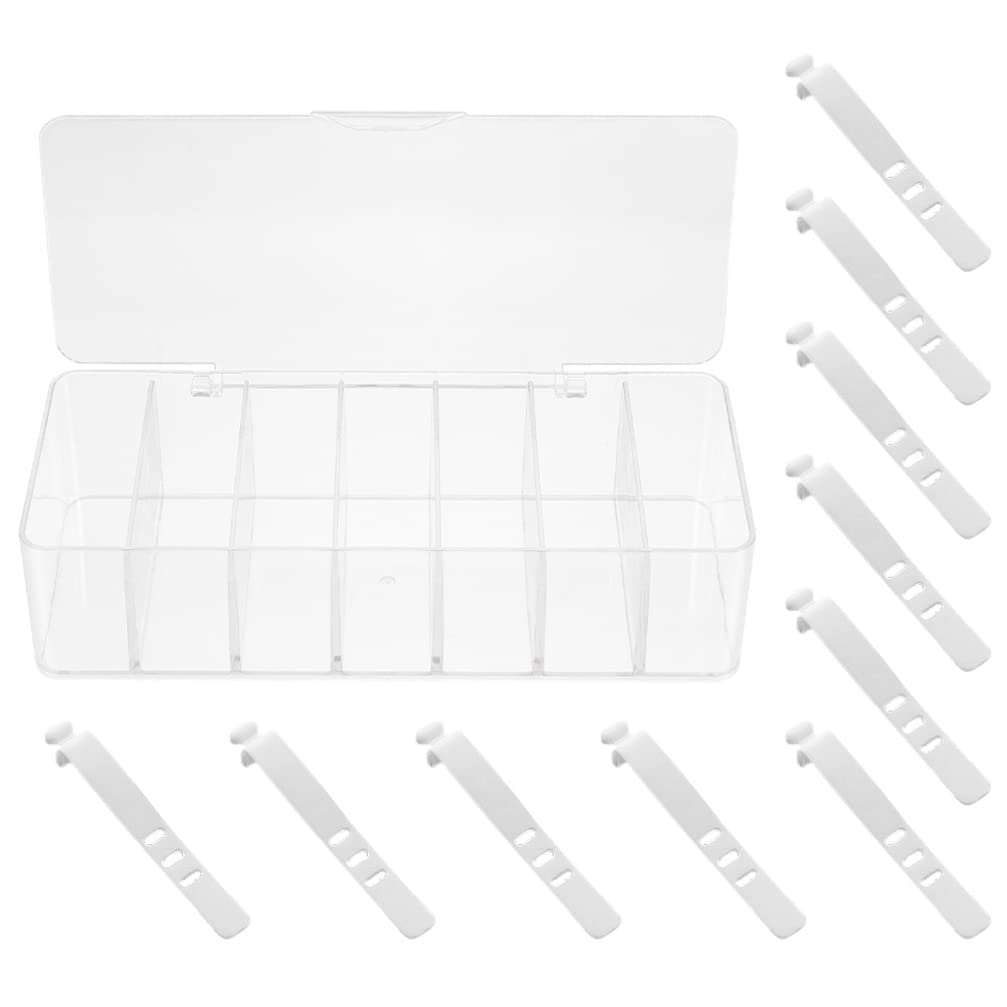 USB Cable Organizer Box - Cord Management Storage Case for Desk Accessories, Chargers & Cosmetics | Compact Data Cable Sorter Holder | Perfect for Office, Home & Travel Organization