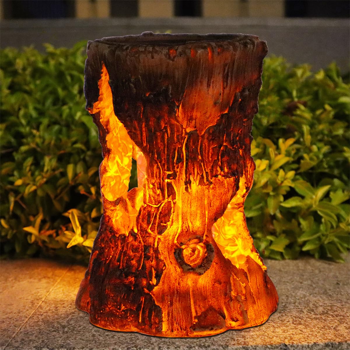 Halloween Solar Lanterns Outdoor Lights - Solar Powered LED Flickering Flame Torch Light, Waterproof Decorative Tabletop Lamp for Garden, Patio, Pathway, Yard & Landscape - Perfect for Halloween Decorations, Outdoor Parties & Spooky Nighttime Ambiance