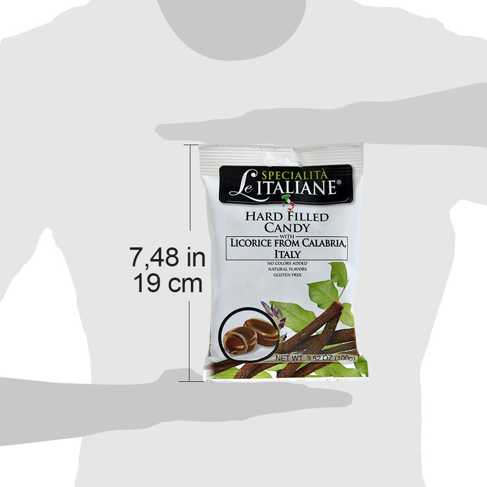 Serra Licorice Hard Candy from Calabria Italy - 3.52oz Pack of 12 | Authentic Italian Treat for Office, Travel & Gift Giving