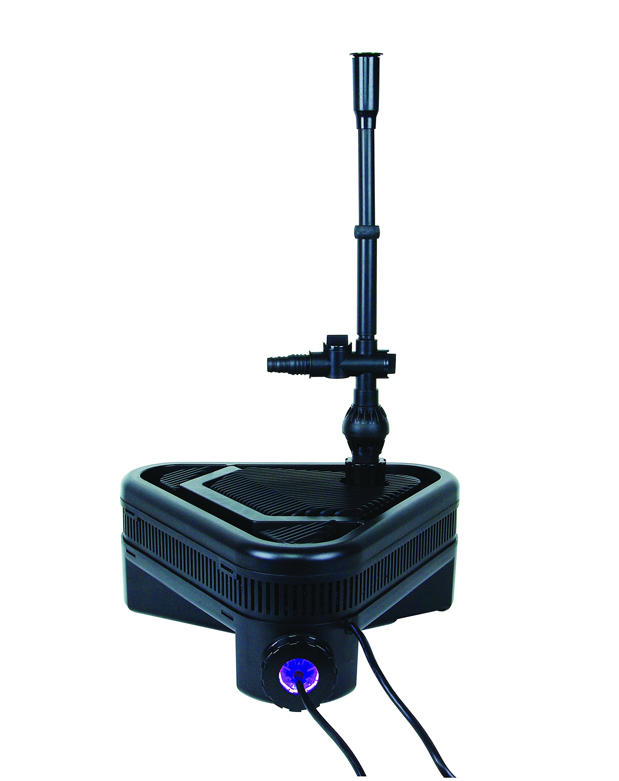 Lifegard Aquatics All-in-One Pond Filter System with 584 GPH Pump - Quiet One Single Capacity for 1000 Gallon Ponds - Includes UV Sterilizer & Mechanical Filtration - Perfect for Backyard Koi Ponds, Water Gardens & Small Outdoor Water Features