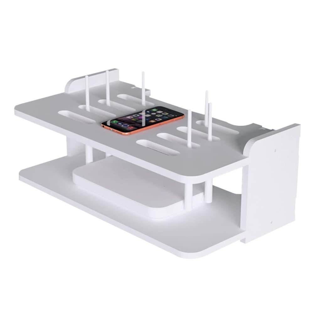 Compact Wall Mounted Shelves with WiFi Remote Control - 17.7x9.8x4.33 Inch Storage Organizer for Bedroom & Living Room - Perfect for Home Decor, Books Display and Smart Storage Solutions
