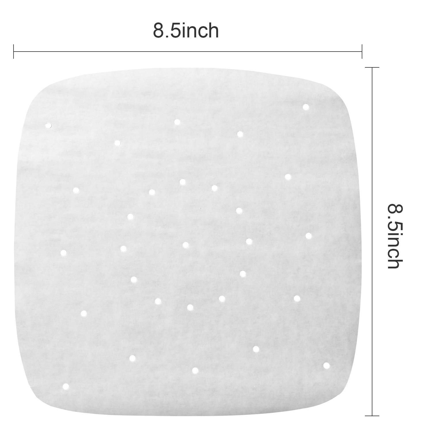 150Pcs 8.5 Inch Square Air Fryer Parchment Liners - Reusable Non-Stick Baking Paper Sheets for Air Fryers, Ovens & Bamboo Steamers - Perfect for Cooking, Roasting & Steaming Healthy Meals