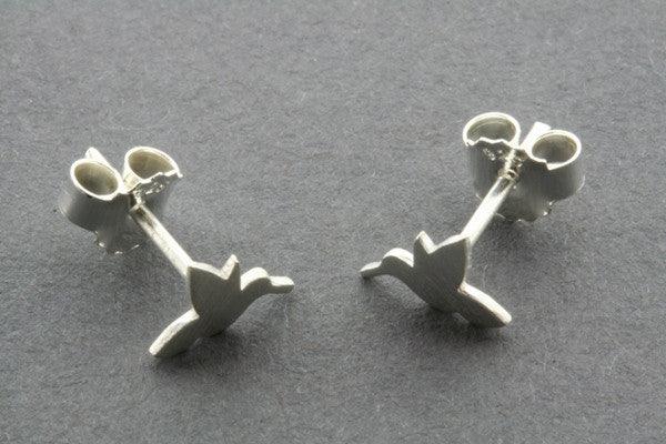 Hummingbird Stud Earrings - Sterling Silver Dainty Bird Jewelry for Women - Perfect for Everyday Wear & Gift Giving