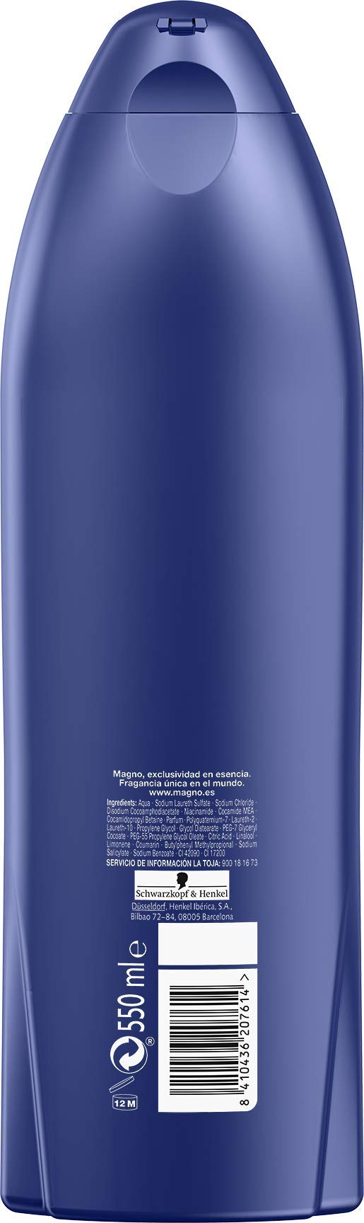 Magno Marine Shower Gel 550ml - Refreshing Ocean Scent Body Wash for Men & Women - Hydrating & Moisturizing Bath Gel - Perfect for Daily Shower, Gym, Spa & Travel
