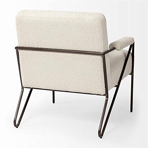 Mercana Vicunya Cream Upholstered Chair - Modern Accent Chair for Living Room, Bedroom, or Office Decor