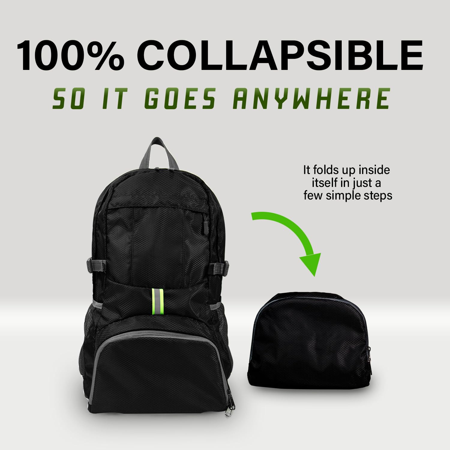 35L Ready Pack - Lightweight Waterproof Travel Backpack for Hiking, Camping & Outdoor Adventures - Foldable Daypack for Men & Women - Perfect for Commuting, Gym & Weekend Getaways