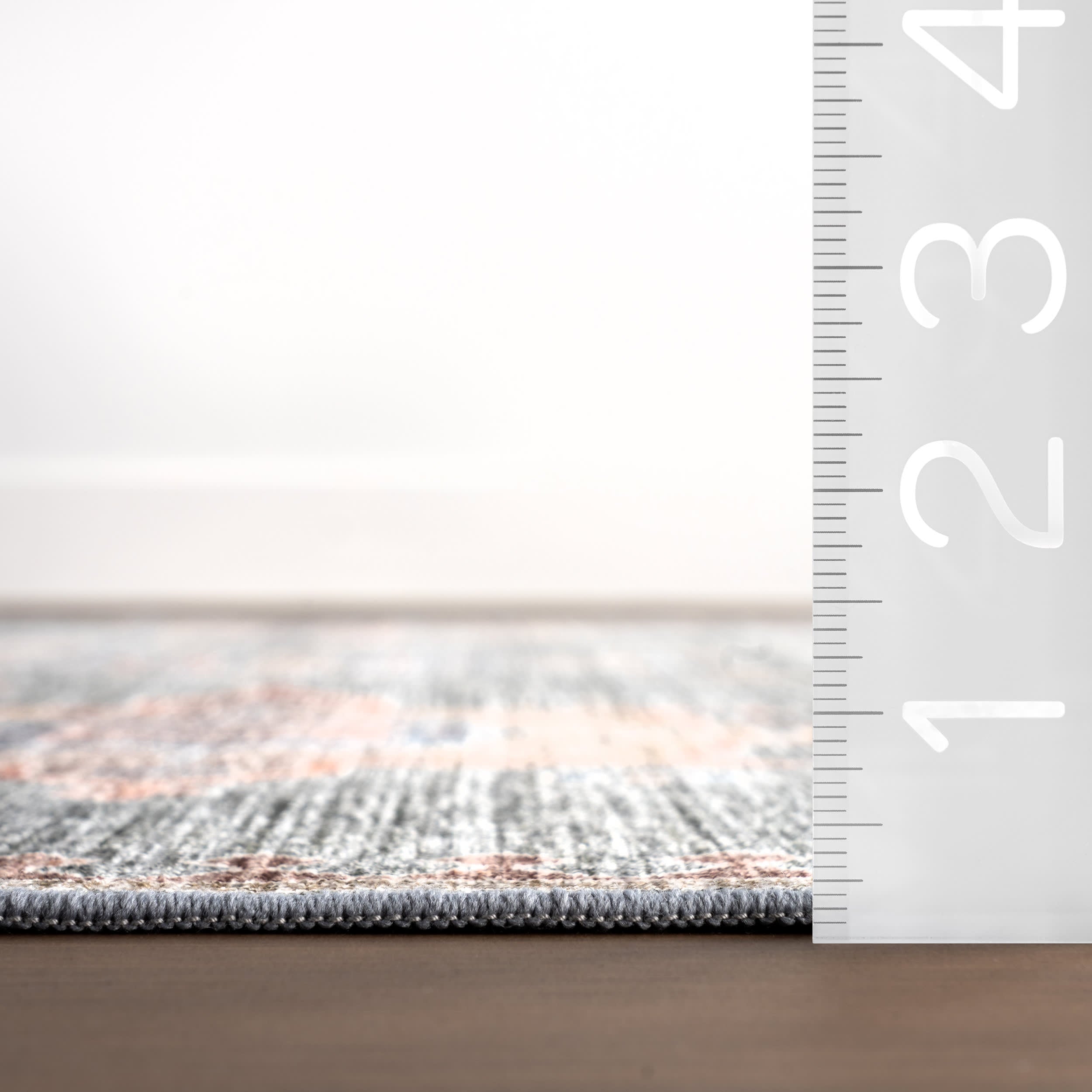 Araya Spill Proof Washable Rug - Non-Slip Green Indoor/Outdoor Area Rug for Kitchen, Living Room, Bedroom, and Patio
