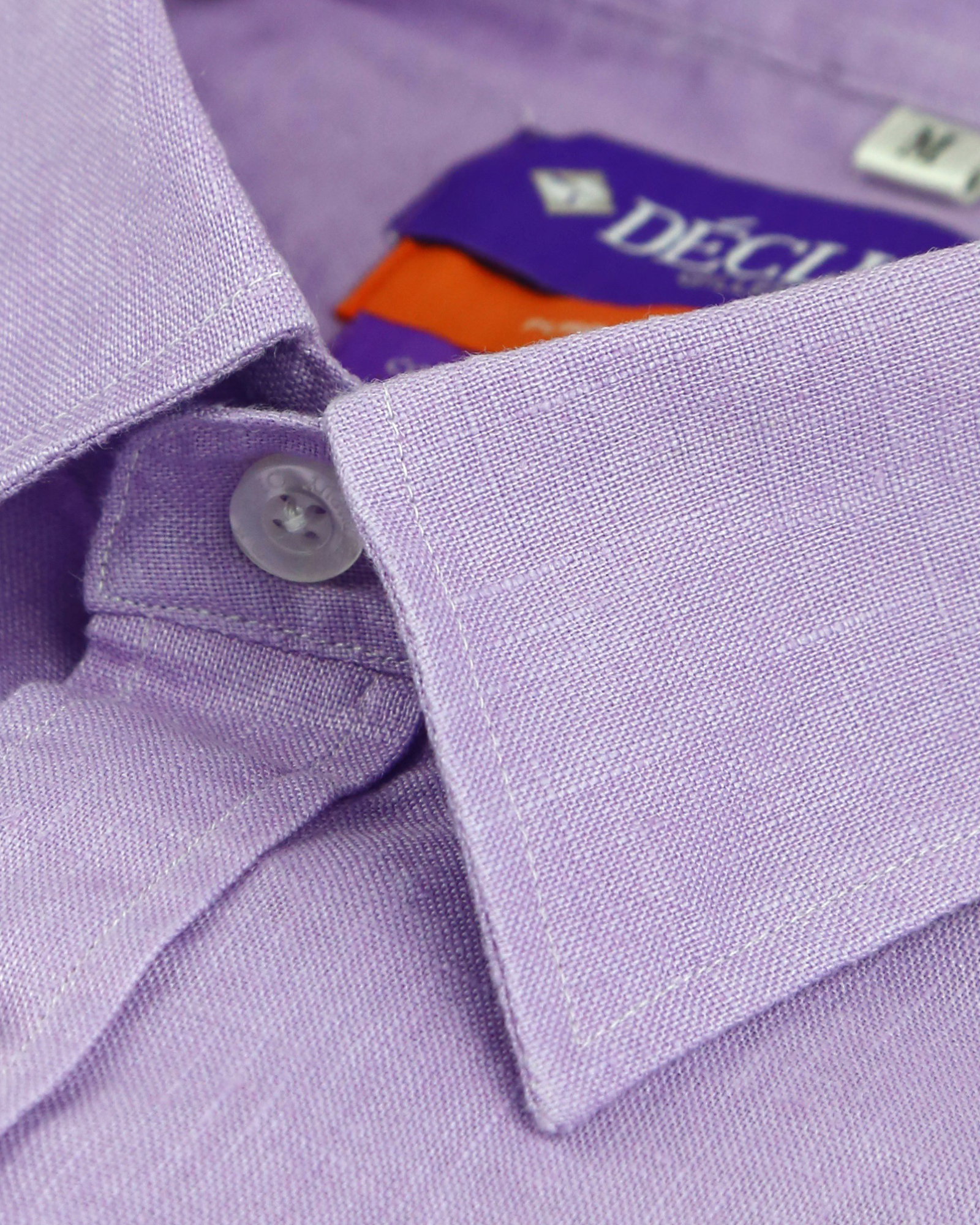 DÉCLIC Dune Linen Shirt for Women - Soft Breathable Lavender Blouse, Perfect for Summer Beach Outfits & Casual Office Wear