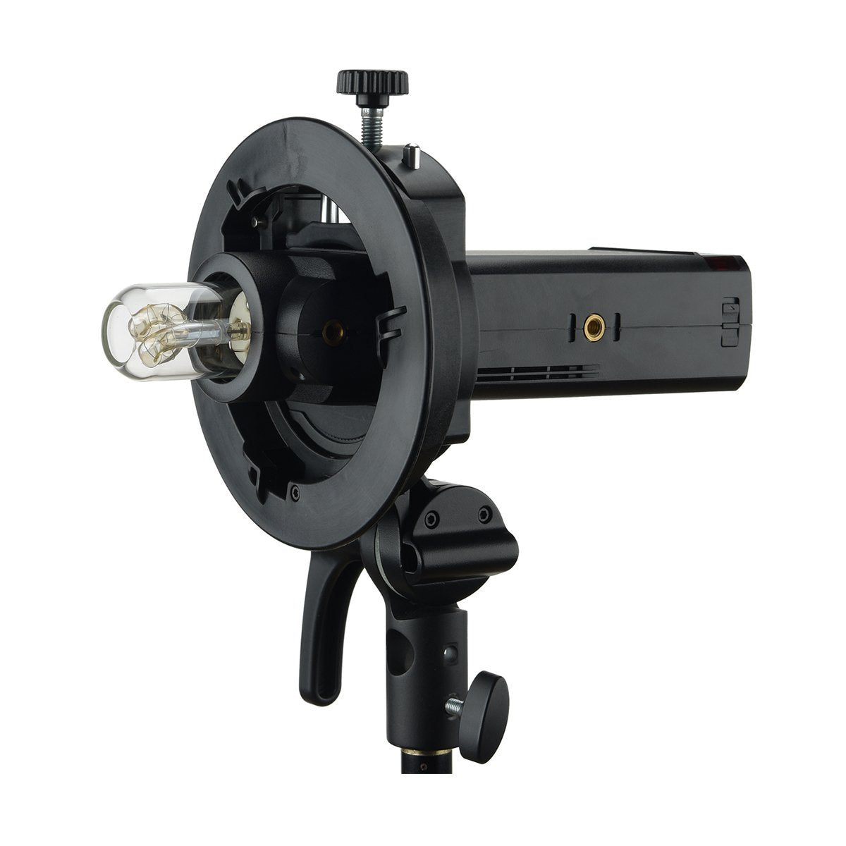 Godox S2 Speedlight Bracket with Bowens Mount - Universal Flash Holder for DSLR Cameras - Perfect for Studio Photography, Portrait Shoots & On-Location Lighting